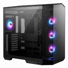 Gabinete Msi Mag Pano 100r Pz, Midi Tower, Atx, Micro-atx, Mini-itx, Usb 3.0, 4x Ventiladores 120 Mm, Negro